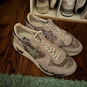 Golden Goose Suede Leather Accent Running Shoes